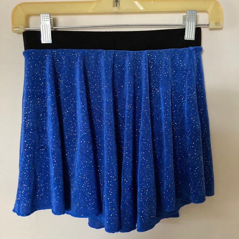 Blue sparkly ice-skaing skirt